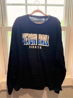 Champion Black Long-Sleeve Seton Hall Pirates Graphic Tee